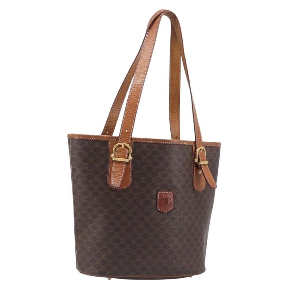 Celine Vintage Macadam Shopper Coated Canvas Large